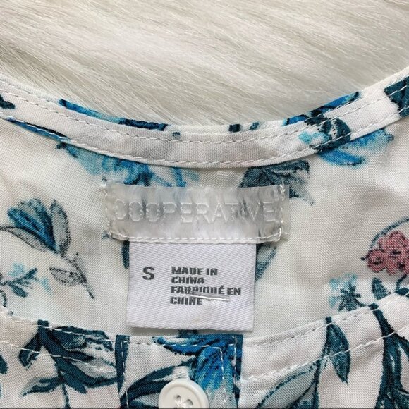 Urban Outfitters Cooperative Women's Tank Top Floral Cropped Sleeveless Size S - Picture 8 of 9